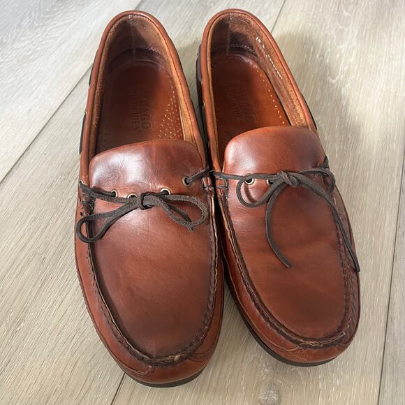 Sebago Docksides Boat Shoe Moccasin Men's 14 WIDE Slip On Leather Loafer Tan - Picture 3 of 10